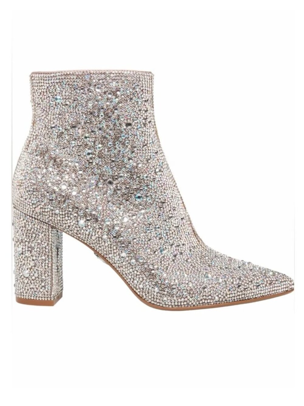 Betsey Johnson Crystal Embellished Ankle Boots - Size 8